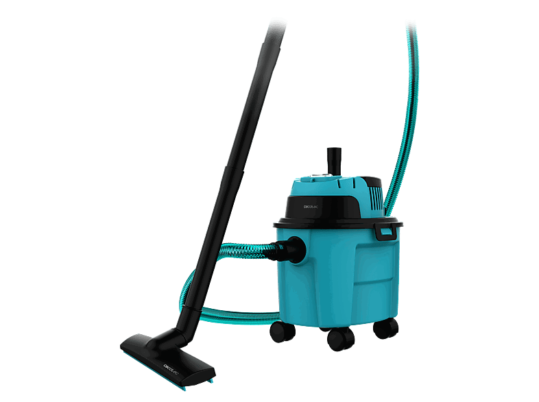 Cecotec Conga Rockstar Wet & Dry Compact Garden, 1000W, 10L, Compacto, 4 ruedas, Cepillo para el suelo, Función de soplado, Azul