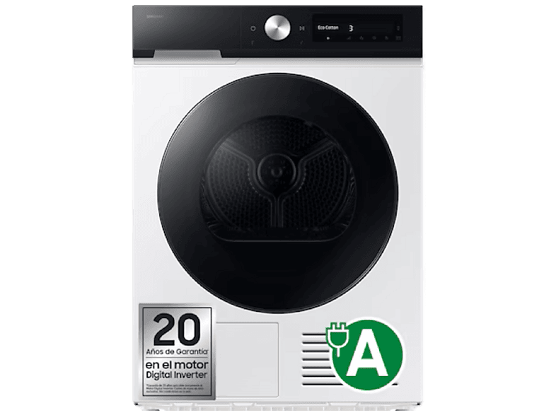 Samsung Bespoke AI DV90DB7845GEU3, 9 kg, 18 programas, QuickDrive™, Clase A, Blanco
