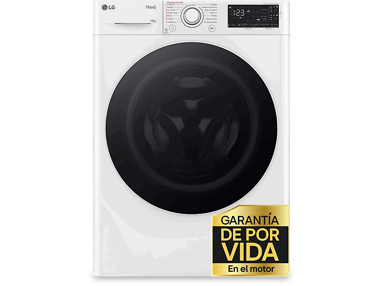 LG F4WR5510A0W, Serie 550, 10 kg, 1400 rpm, 14 Programas, AI Direct Drive™, Steam™, Autodosificación, Blanco