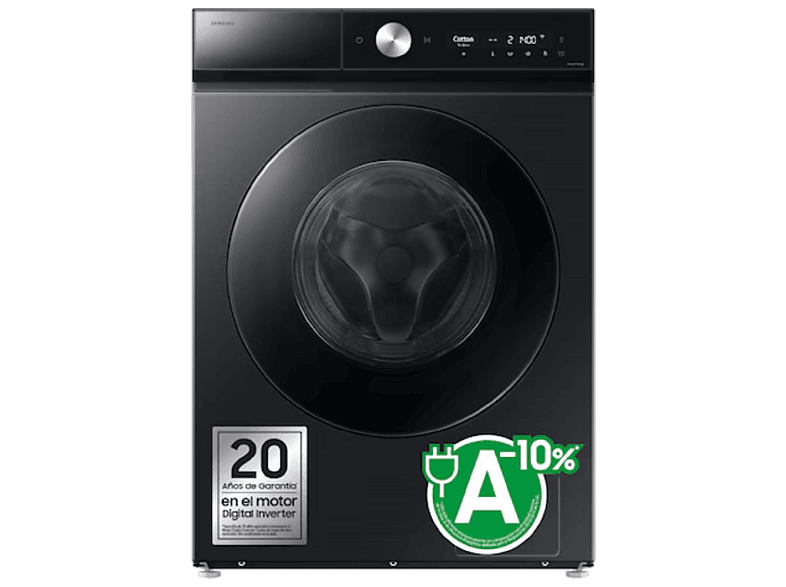 Samsung WD90DB8B85GBU3, 9kg, 6 kg, QuickDrive™, AI EcoBubble™, Negro