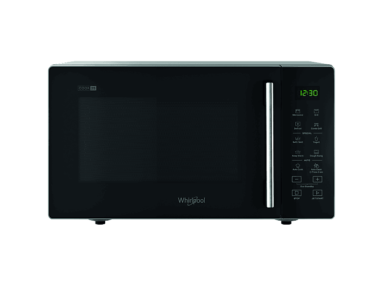 Whirlpool MWP 253 SB, 900 W, 7 Niveles, 25 l, Auto cook, Pantalla táctil, Grill de cuarzo, Negro