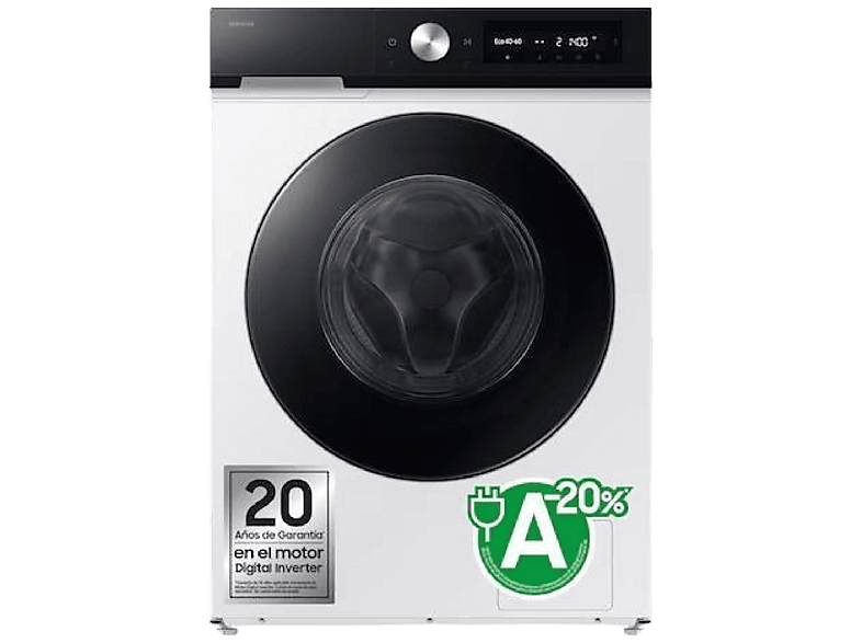 Samsung WW11DB7B94GEU3, 11 kg, 1400 rpm, Autodosificación, AI EcoBubble™, Función WiFi con SmartThings™, Blanco