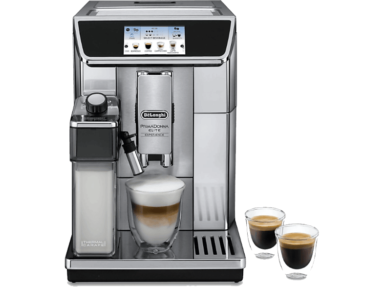 De'Longhi PrimaDonna Elite Experience ECAM650.85.MS, 1450 W, 19 bar, Molinillo integrado, Sistema Thermoblock, Táctil, Inox