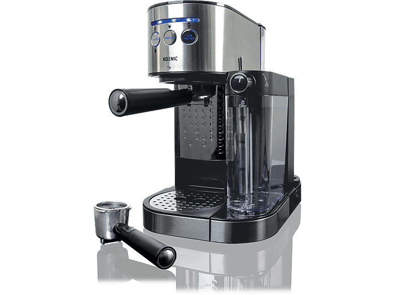 KOENIC KEM 2024 M, 20 bar, 1470 W, Función 2 Tazas, Depósito de leche 700ml, Inox