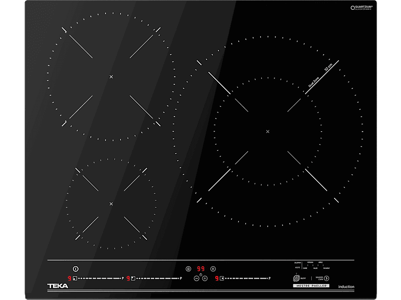 Teka IZC 63320 MPS, Encastrable, 3 Zonas, Zona paellera XL 320mm, Negro