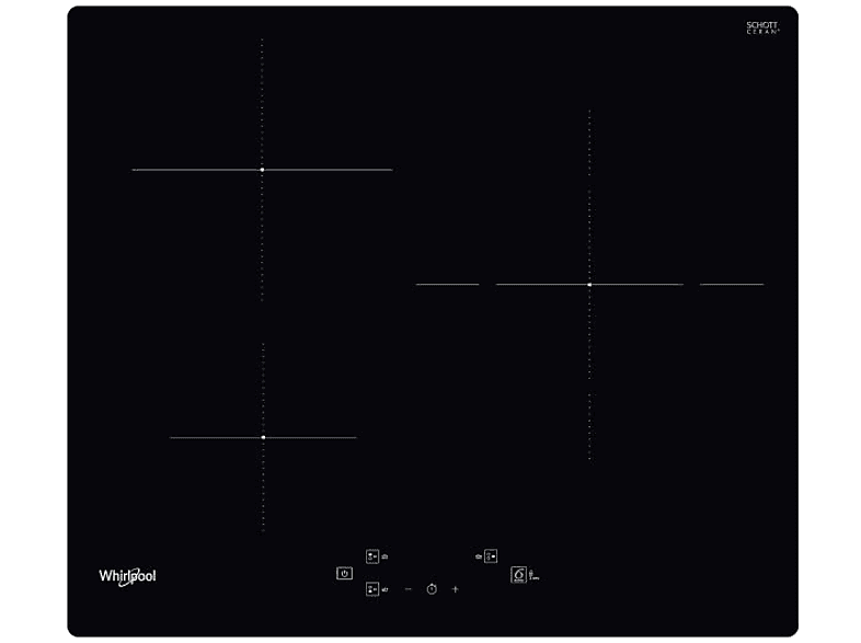 Whirlpool WS Q5760 NE, 3 zonas, Zona grande 28 cm, Control Touch, 59 Negro