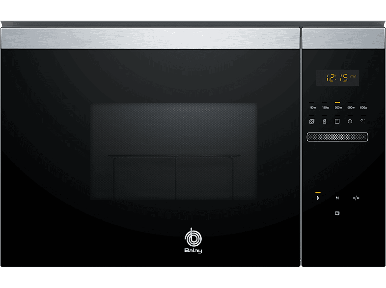 Balay 3CG4172X2, 800 W, Integrable, 5 potencias, 20 L, Acero inoxidable