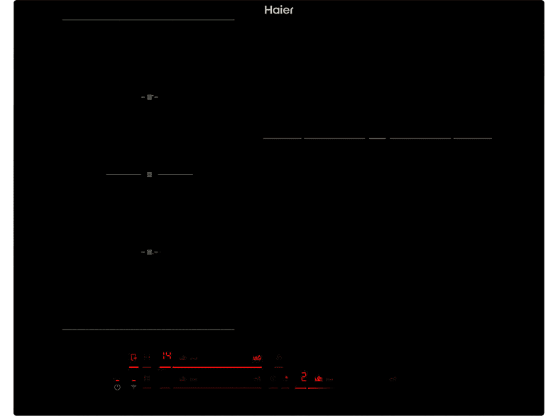 Haier Series 2 HAIFB53IRCS, 3 zonas, 1 Zona Flex , grande de 29 cm, 65 Wi-Fi & App, Negro