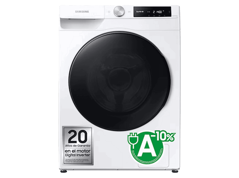 Samsung WD11DG6B85BEU3, 11kg, 6kg, 1400 rpm, Autodosificación, AI Wash, Air Blanco