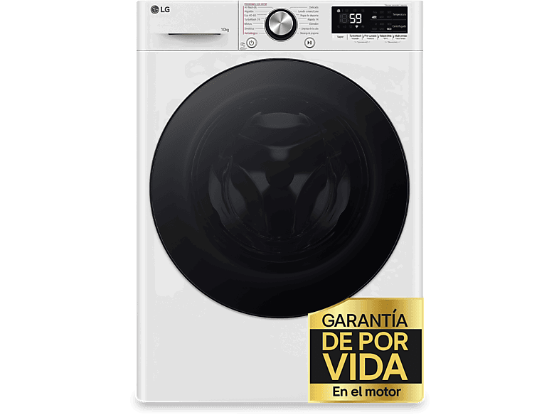 LG F4WR7010AGW, Serie 700, 10 kg, 1400 rpm, 14 Programas, AI Direct Drive ™, Steam™, Blanco