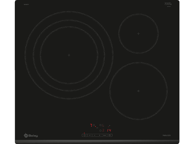 Balay 3EB967FRE, 3 zonas, Zona Extra Gigante 32 cm, Función Sprint; Negro