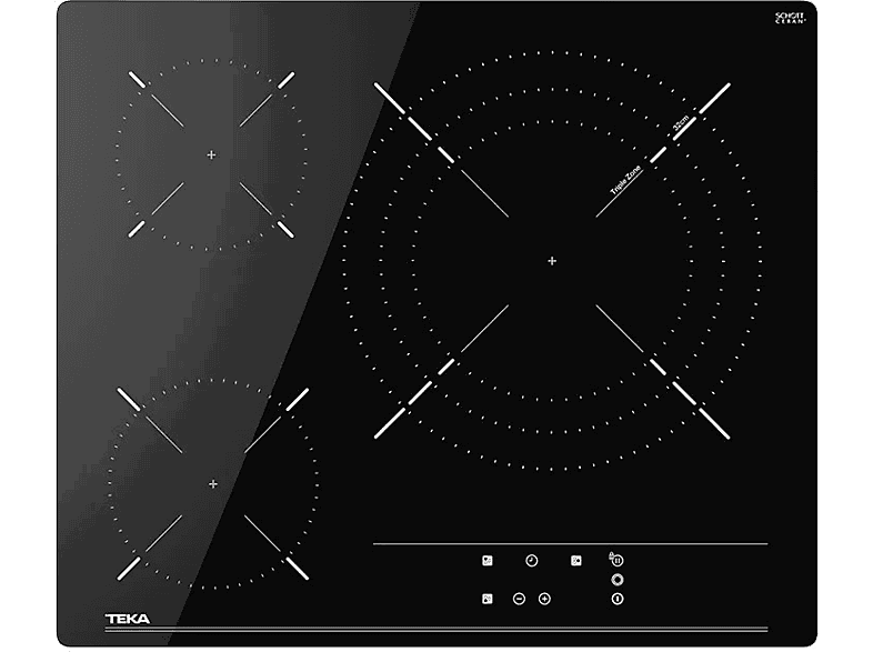 Teka TBC 63632 TTC, 3 zonas, 32 cm Zona Grande, 60 cm, Función Booster, Temporizador, Stop & Go, Negro