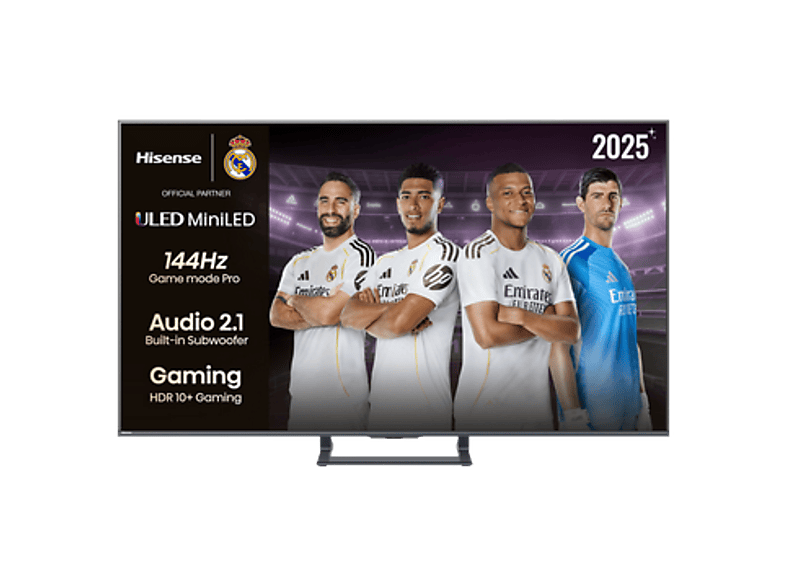 Hisense 55E8Q, UHD 4K, 144 Hz, Hi-View Engine, Escalador HDR IA, Subwoofer integrado, Negro