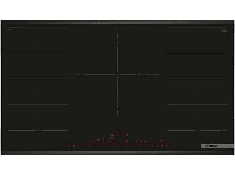 Bosch PXV975DV1E, 5 zonas, PerfectFry, FlexInducción, 90 cm, Negro