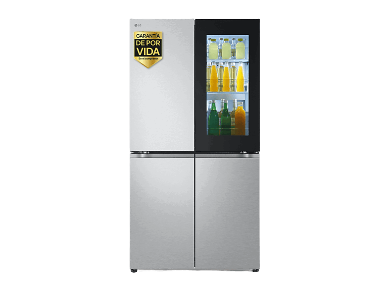 LG GMV960MBDE, No Frost, 178.7 cm, 666 l, Instaview™, Linear Cooling™, Plata