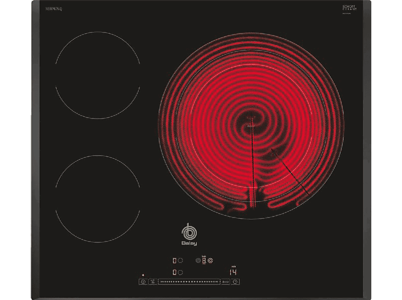 Balay 3EB767LQ, 3 zonas, 32 cm, Negro
