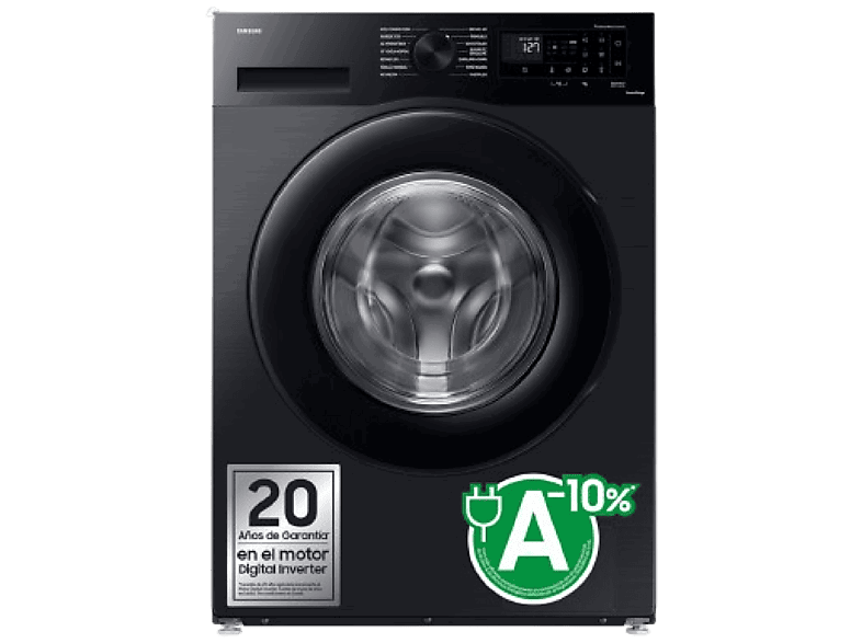 Samsung WW90CGC04DABEC, 9kg, 1400 rpm, EcoBubble™, Función WiFi con SmartThings, Negro