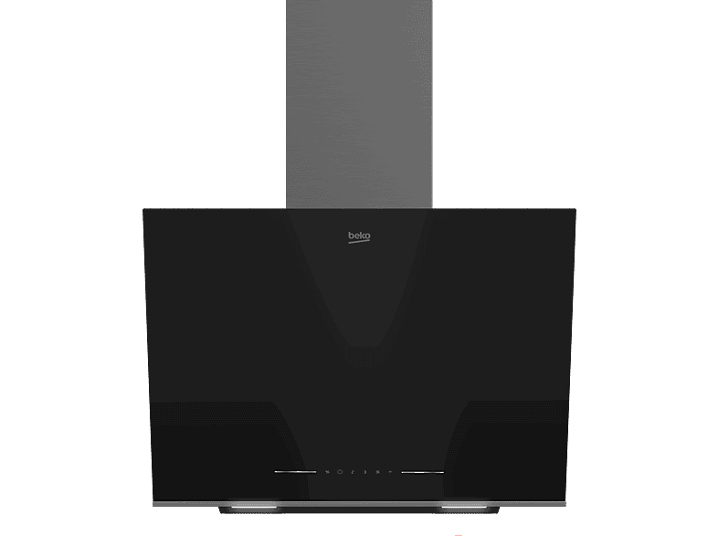 Beko BHCA66641BBHS, Velocidades 3 + Intesivo, 445 m³/h, Inclinada, Negro