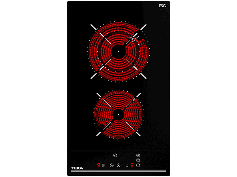 Teka TBC 32010 TTC, Vitrocerámica, 2 zonas, Zona grande 18 cm, 30 Negro