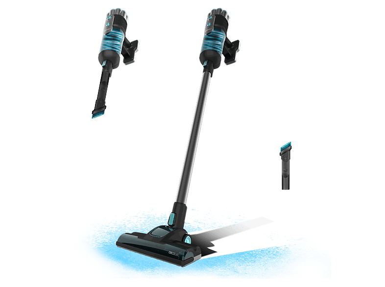 Cecotec Conga 700 PowerHead, 615 W, 18 kPa, Depósito 500ml, Tecnología Ciclónica, Cepillo motorizado, Radio acción 6m, Negro