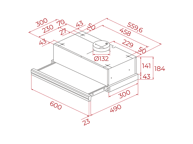 Teka CNL 6415 Plus, Telescópica, 5 Velocidades+Intensiva, 385 m³/h, 60 cm, Inox