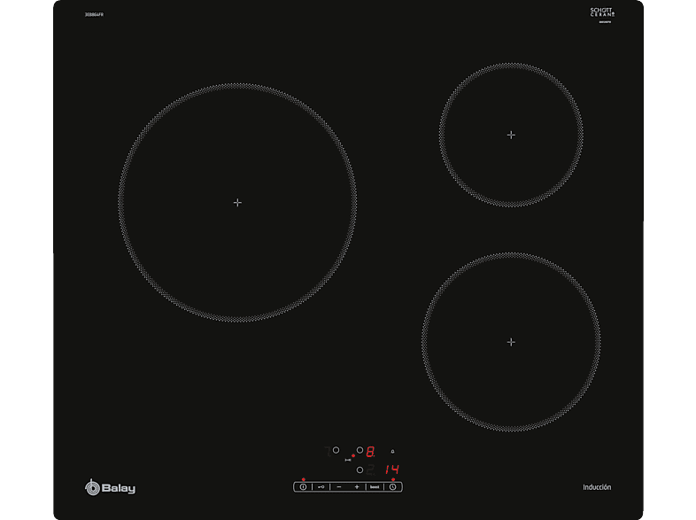 Balay 3EB864FR, 3 zonas, Negro