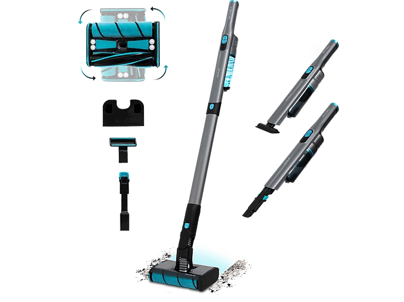 Cecotec Scoba 2100 Twice, menos de 1 kg en mano, sin ruidos, Grey