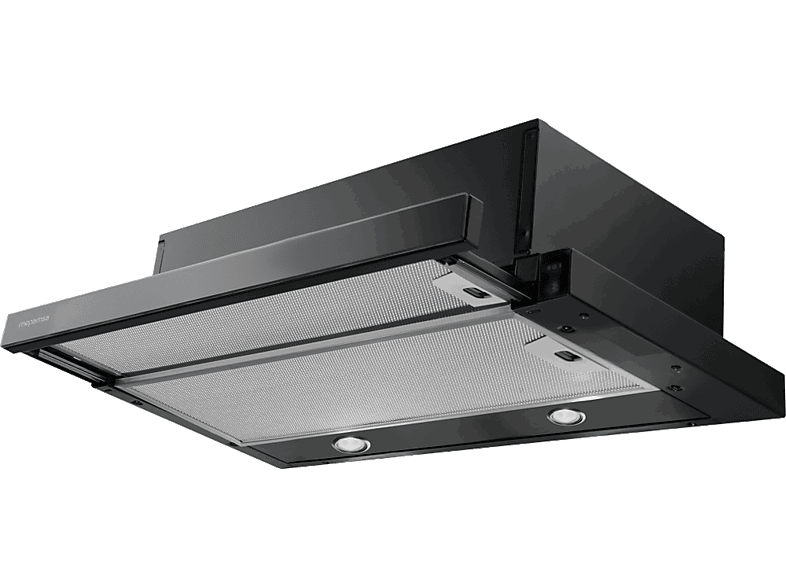 Mepamsa Superline Glass 60, 2 Niveles de Ventilación, 380m³/h, 60 cm Ancho, Negro