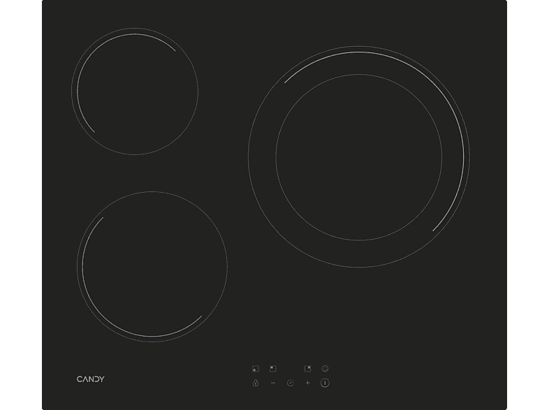 Candy CH63DCC, 3 zonas, 59 cm, Negro
