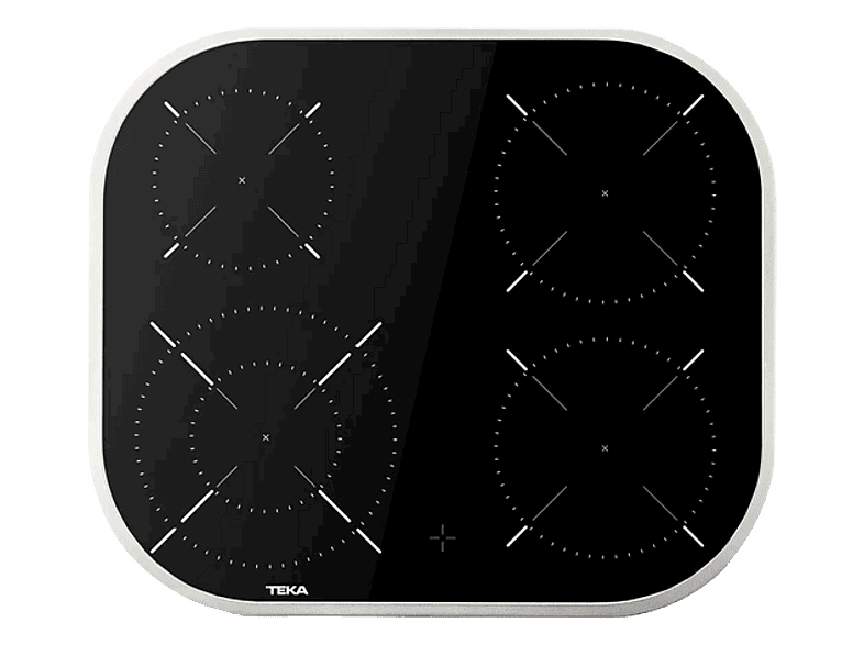 Teka TCC 64000 PLV, 4 zonas, Zona grande 21 cm, 59 Superficie vidrio cerámico, Cristal negro