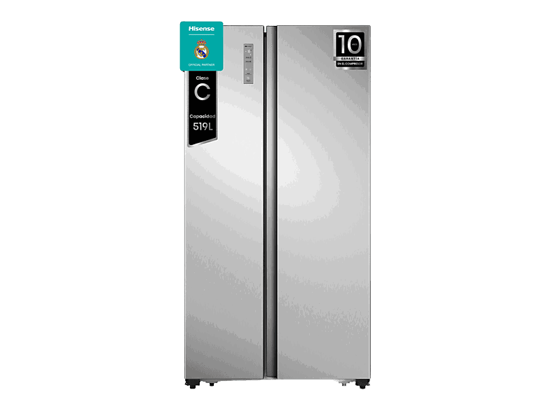 Hisense RS677N4ACC, No Frost, 178,6 cm, 519 l, Multi-Air Flow, Inverter, Inox