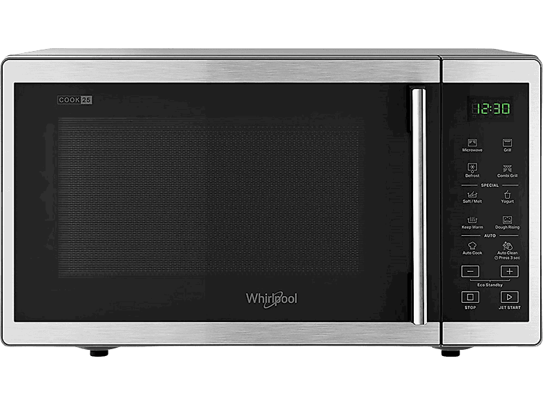Whirlpool MWP 253 SX, 900W, 7 niveles, Función descongelación, 25L., Inox