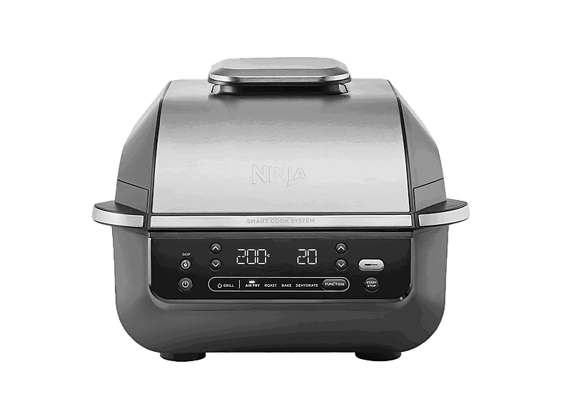 Ninja EG351EU, 1760 W, Parrilla, 5 Funciones Cocción, Sensor Cocción Digital/Termómetro, Negro/Plata