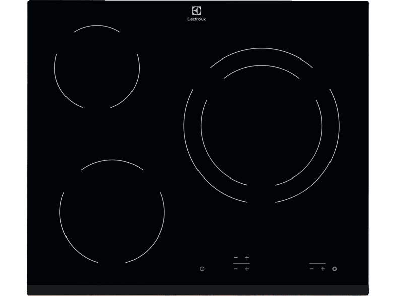 Electrolux EHF6231IOK, 3 zonas, Zona grande 27 cm, 60 Negro