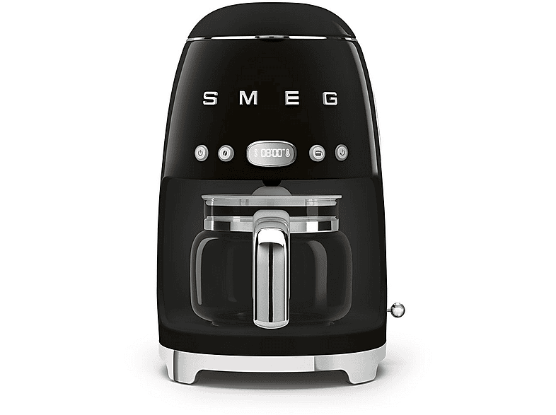 Smeg DCF02BLEU, 50's Style, 1050 W, 10 tazas, 1.4 l, 8 funciones, Filtro permanente, Negro