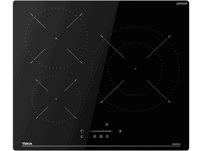Teka IBC 63110 SSM BK, 3 zonas, 29 cm Zona grande, 59 ancho, Negro