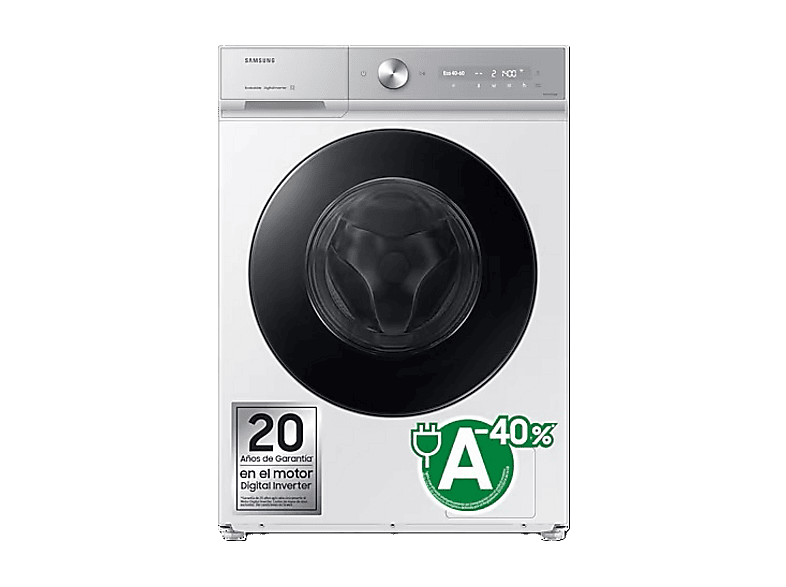 Samsung WW11DB8B95GHU3, 11 kg, 1400 rpm, Autodosificación, QuickDrive™, AI EcoBubble™, Blanco