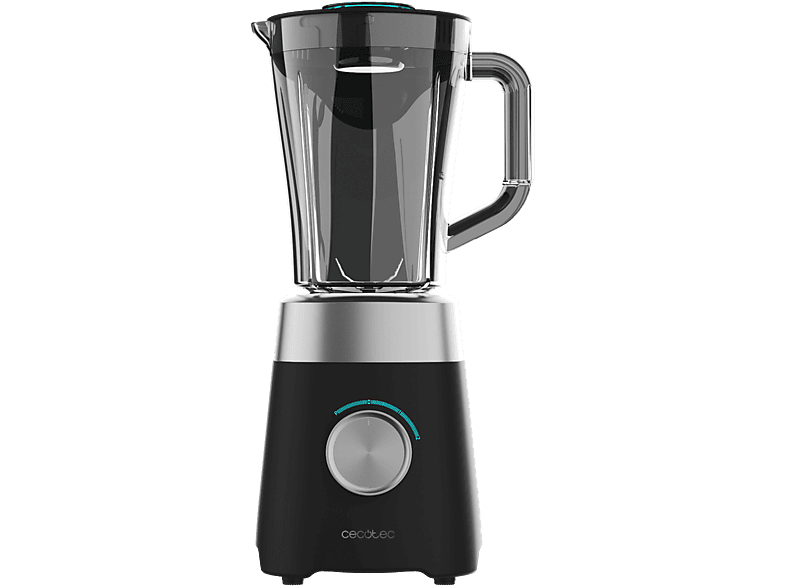 Cecotec Power Black Titanium 1300MAX B, 1300 W, 1.5 l, Pica Hielo, 2 Velocidades, Negro
