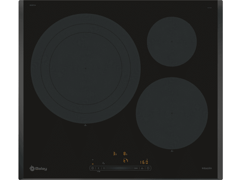 Balay 3EB967LH, 3 zonas , Zona Extra Grande 32 cm, Función Sprint, 60 Negro