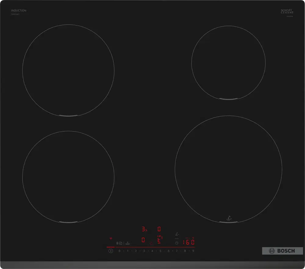 Bosch PIE631HC1E, 4 zonas, 21 cm, Control DirectSelect, PerfectFry, Black