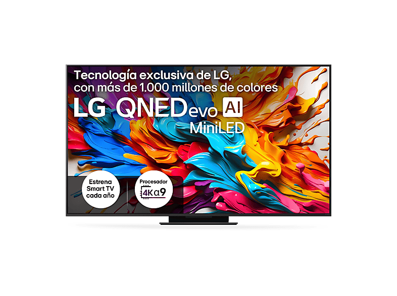 LG 75QNED9MA6B, UHD 4K Inalámbrico, Procesador Inteligente α9 AI Processor Gen8, Smart TV, DVB-T2 (H.265), Negro