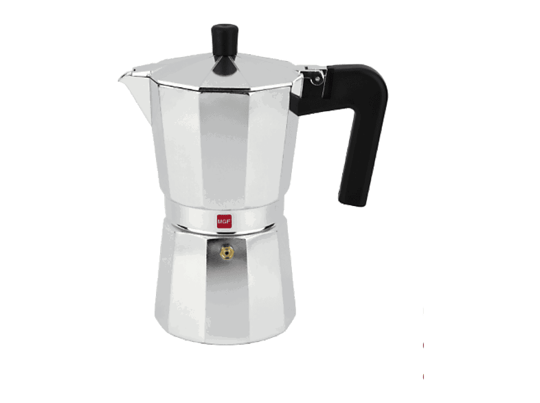 Magefesa Catual, Aluminio, 6 Tazas, Compatibilidad Universal, Apto para Inducción, Asa de Toque Frío, Plata