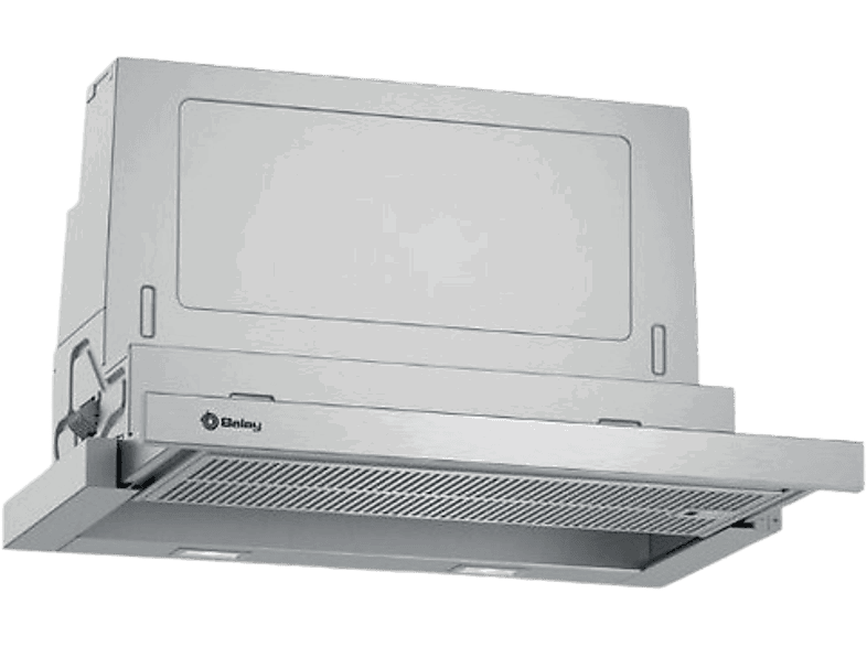 Balay 3BT267MX, 728 m³/h, 4 velocidades, 53 dB, Luces LED, 60 cm, Gris