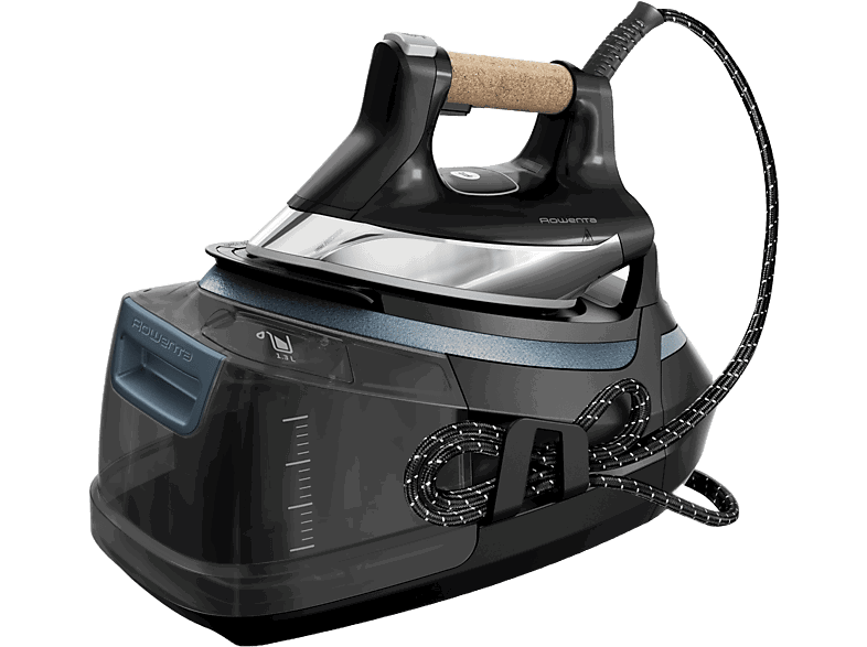 Rowenta Eco Steam Pro DG9662F0, 2800 W, 8 bar, 150 g/min, Golpe Vapor 600 1.3 L, Suela Microsteam 400 HD 3D Laser, Negro