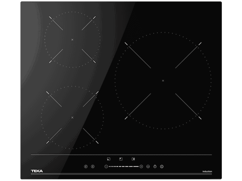 Teka IBC 63 BF100, 3 zonas, 59 cm, Zona grande 30 Touch Control Slider, Negro