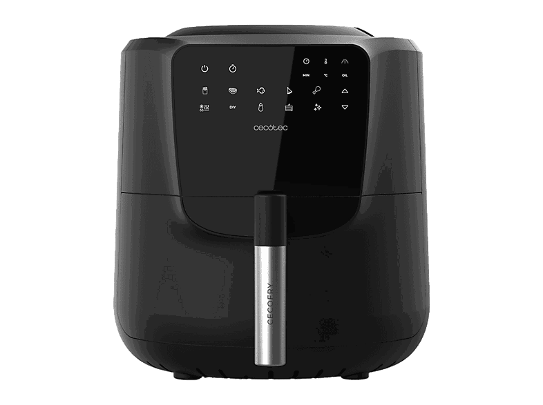 Cecotec Cecofry Rain, 1500 W, Capacidad 5.5l, 8 Menús Inteligentes, Temporizador, Negro