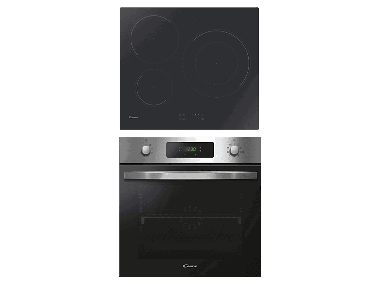 Candy Multifunción, Pirolisis Aqualisis, 70 l, Inducción, 3 Zonas, Zona grande 29 cm, Inox