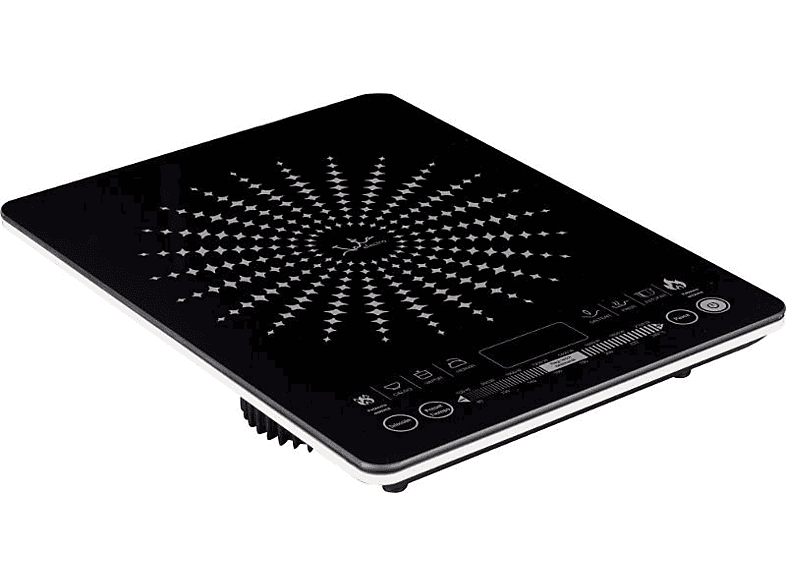 Jata VNI145, Inducción, 1 zona, Zona 26 cm, Display LED, 8 Funciones programadas, 43.5 Negro