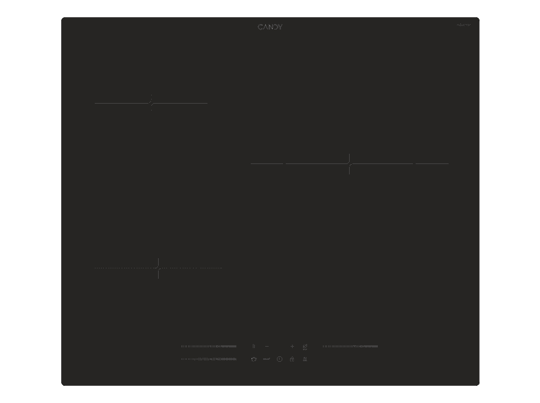Candy CI633MCBB, 3 Zonas, Zona grande de 29 cm, Negro