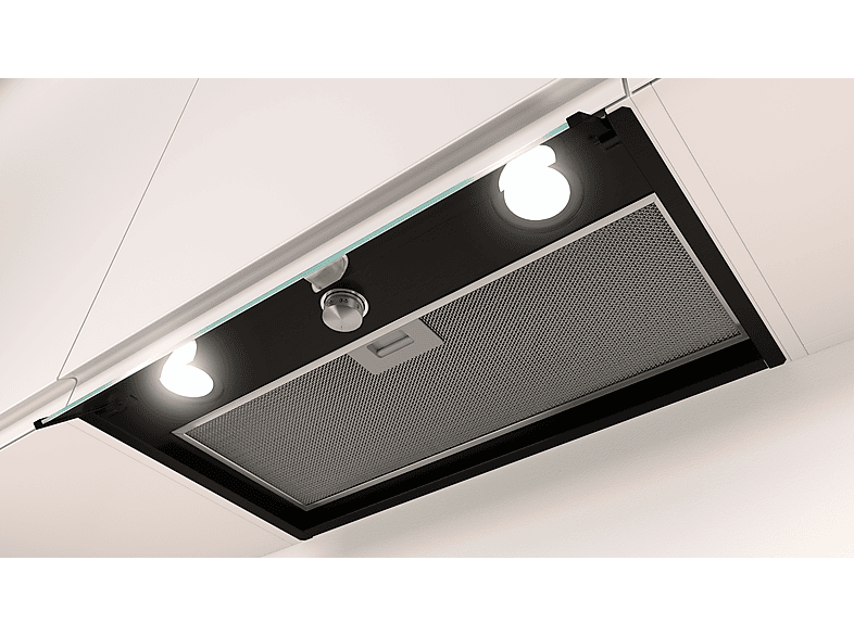 Balay 3BD866MN, 3 velocidades, 620 m³/h, Visera de cristal, 59.4 cm, Negro